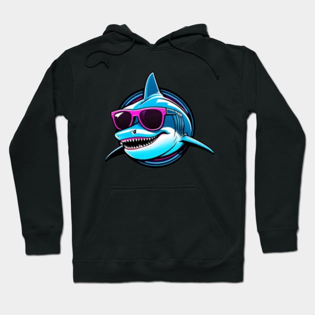 Cool Neon Shark Hoodie by VRMonkeyz